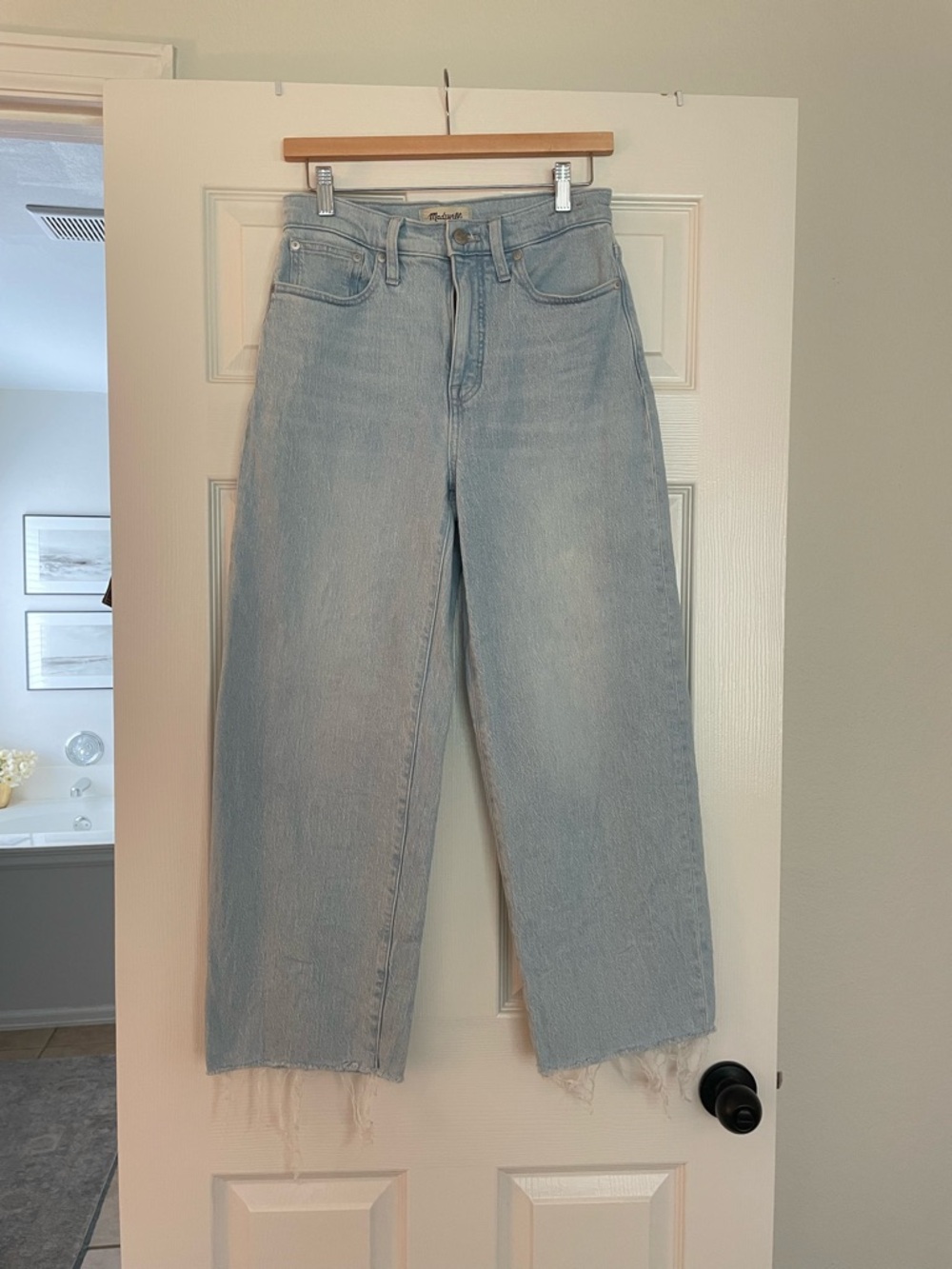 Madewell perfect vintage wide leg crop Light Wash Women's Jeans